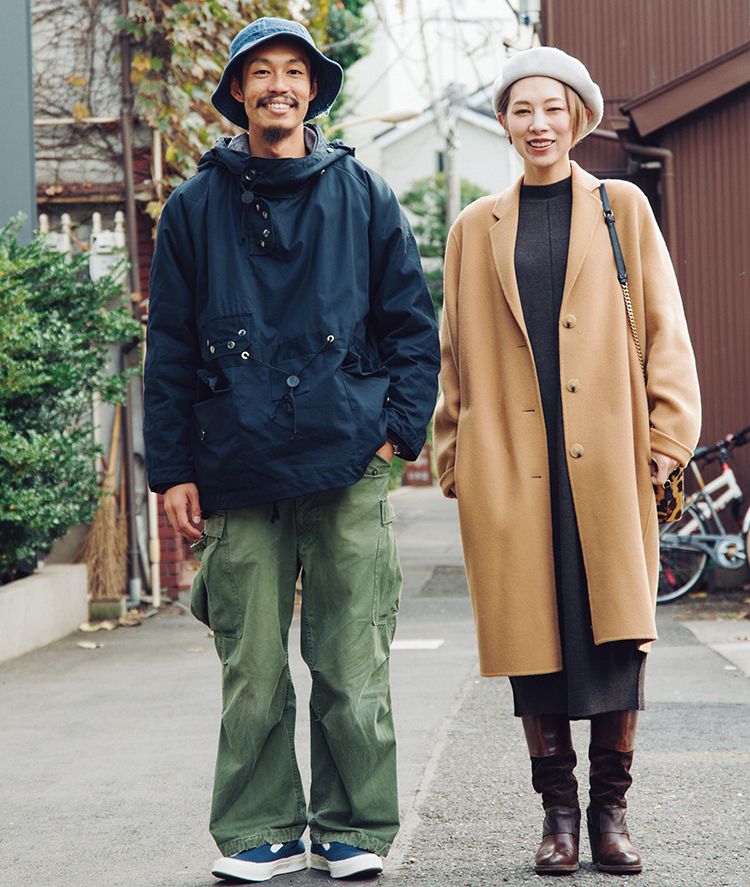 パンツ、パーカ、ハット／すべて古着、スニーカー／コンバース