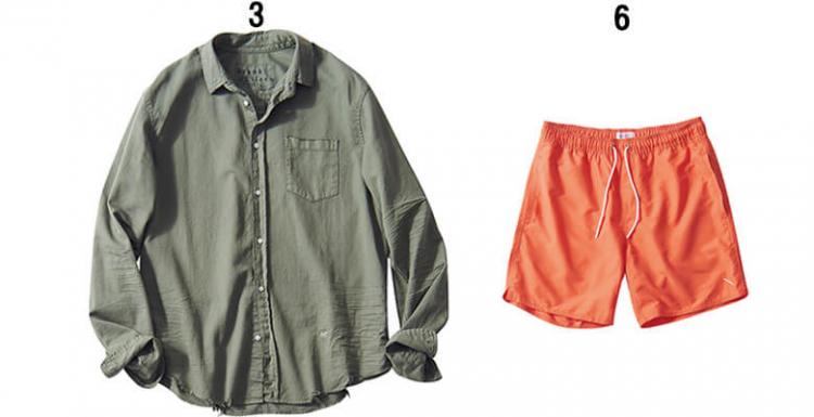 【3】「フランク＆アイリーン」のシャツ 【6】「サタデーズ ニューヨーク シティ」のショーツ