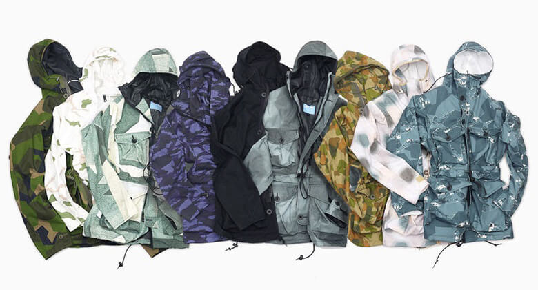 パッカブルからフロントジップまで、フードタイプでもさまざま揃う「アークエアー」のアウターたち。