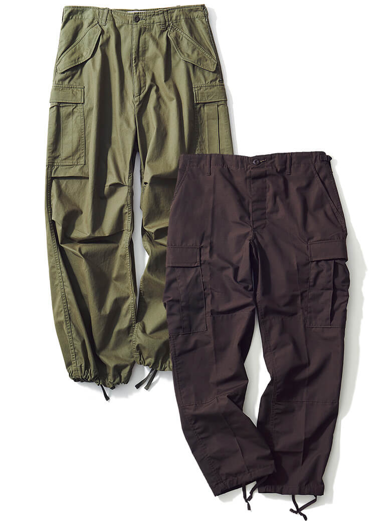 米軍と仏軍のファティーグパンツを比較検証して、現代の生活に必要な機能を備えたこだわりよう。