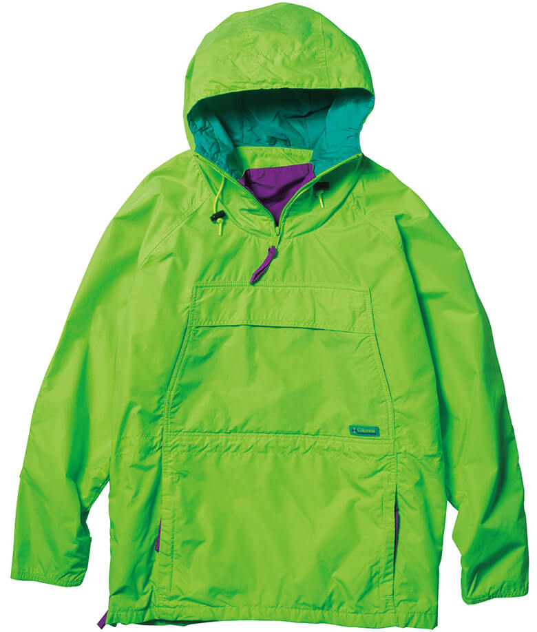 ケミカルなカラーリングが魅力的なコロンビアのアノラック。／古着屋 深緑