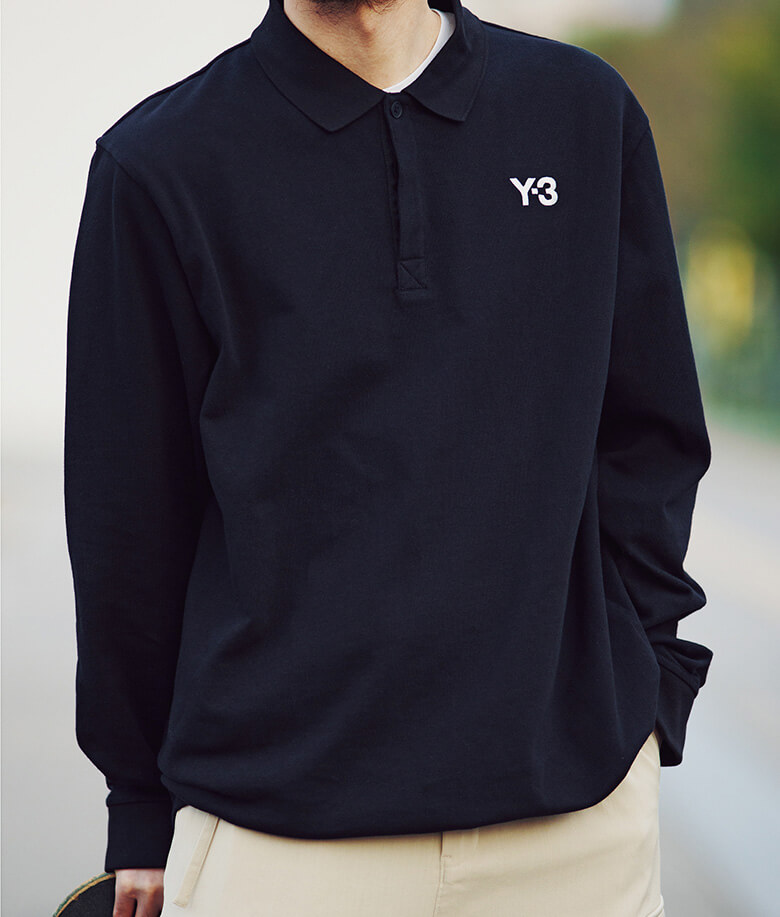 転倒しがちなスケーターに欠かせないロングポロは、厚手のコットンジャージーをゆったりシルエットに。