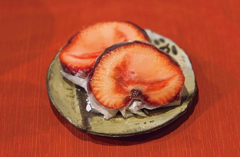 あまおう大福500円［税込］／食堂とだか