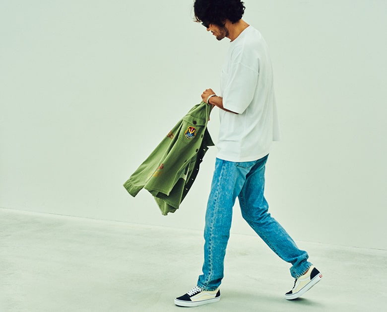 だから、『服を自分に引き寄せる』という考え方で、ヴィンテージ風なウェアを選ぶ。