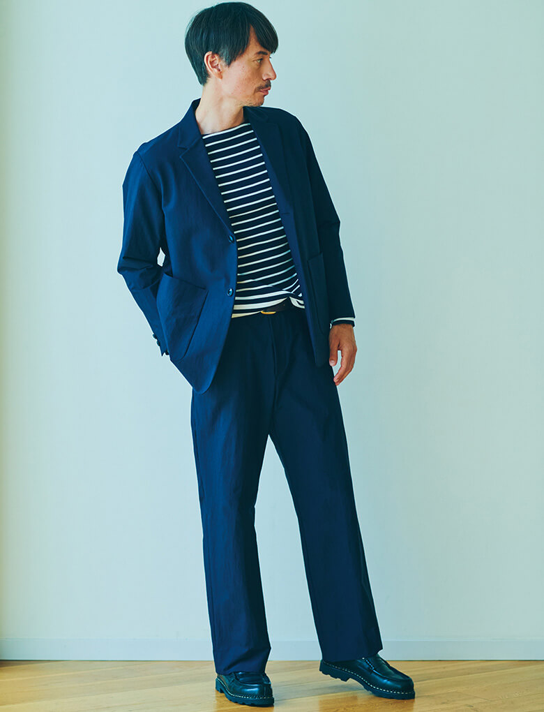 冬のカジュアルスタイルをジャケットで作ったコーデ例