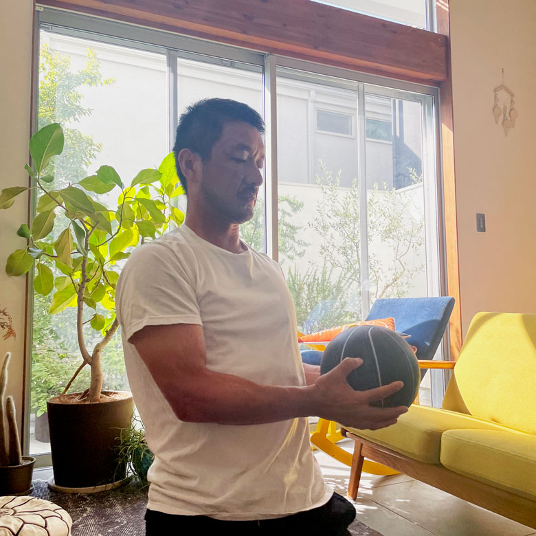 トレーニングする土井地さん