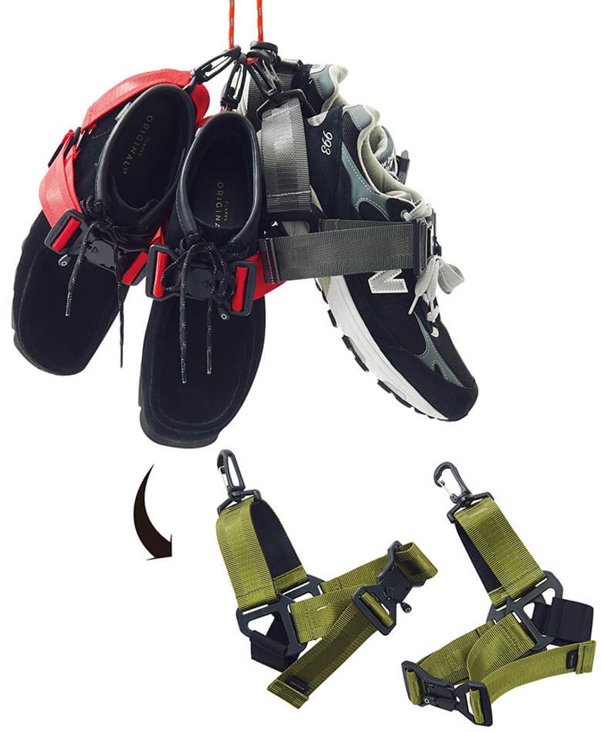 スニーカーは吊して飾ってスッキリ収納！「ディスパッチ」のシューズホルダー - 1枚目の画像