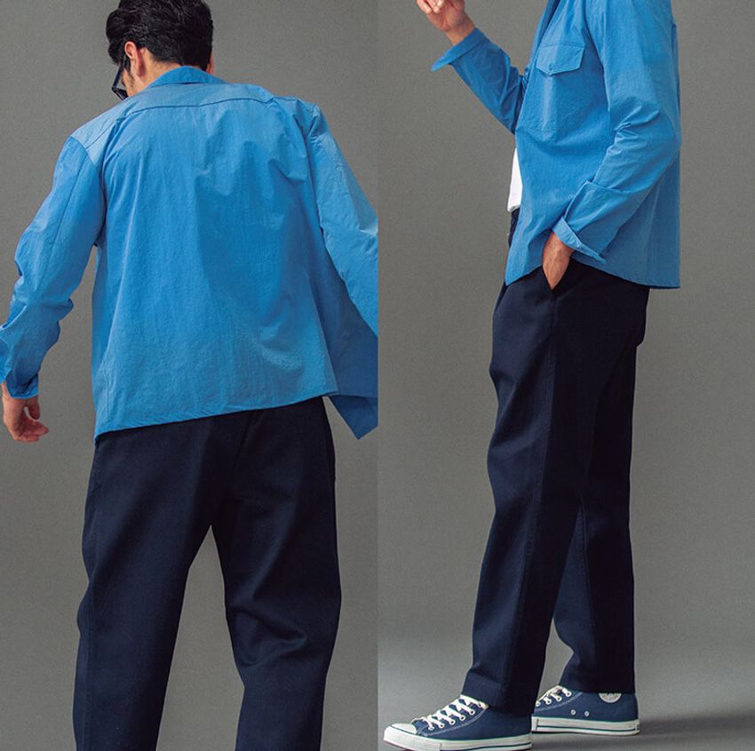 グレー、ネイビー、ベージュ。定番色のボトムスには鮮やかなトップスを - 6枚目の画像