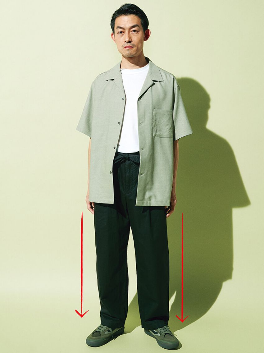 痩せ型さんのコンプレックスを解消するジャスト丈のワイドパンツ - 2枚目の画像