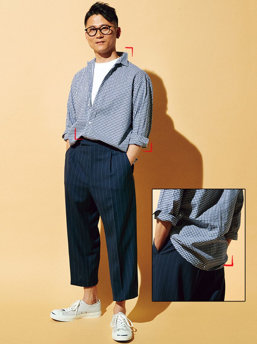 低身長×ワイドパンツの最適解。「段」による縦長効果が狙える2本 - 2枚目の画像