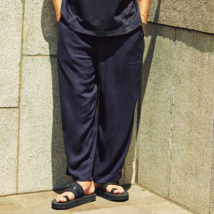 柔らかな素材でかつ太め。ゆらゆらイージーパンツで熱溜まりよさらば！ - 3枚目の画像