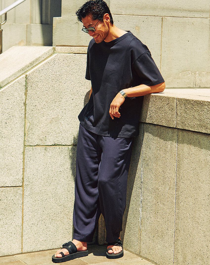 柔らかな素材でかつ太め。ゆらゆらイージーパンツで熱溜まりよさらば！ - 4枚目の画像