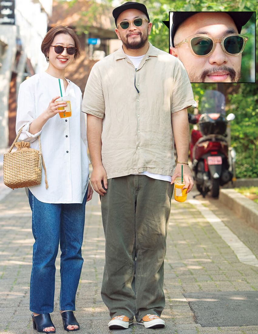 夏は目元にクールを一点挿し。クリアフレームのアイウェアの使い方 - 4枚目の画像