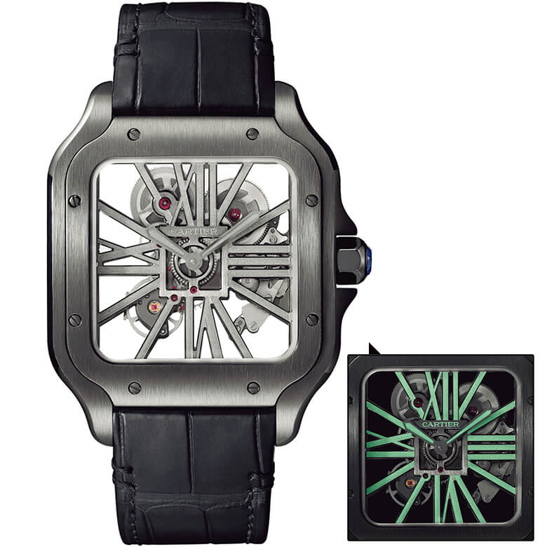 CARTIER カルティエ／サントス ドゥ カルティエ スケルトン サントス＝デュモン伝説の挑戦その表現に画期的なアイデアを