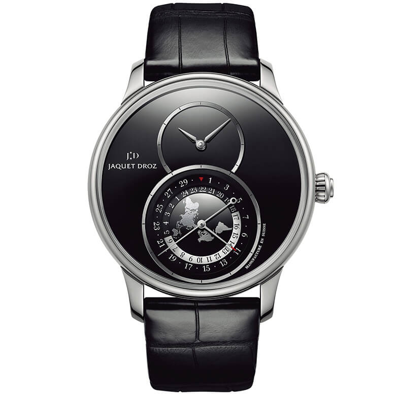 JAQUET DROZ ジャケ・ドロー／グラン・セコンド デュアルタイム 静謐なるブラックオニキスに漂うモード感