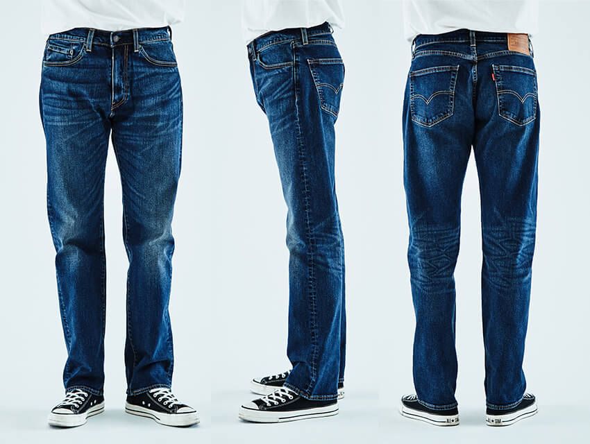 「505™」1万3200円／リーバイス、スウェット1万6500円、Tシャツ9240円／ともにリーバイス ビンテージ クロージング（ すべてリーバイ・ストラウス ジャパン　0120-099-501） 