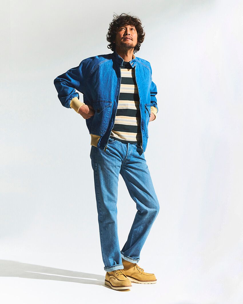 デニム3万3000円、ジャケット3万5200円、Tシャツ1万5400円／すべてリーバイス® ビンテージクロージング（リーバイ・ストラウス ジャパン　0120-099-501）