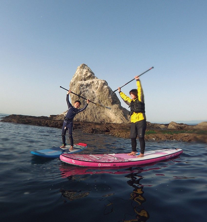 気持ちいいー！SUP、ハマりそ〜！！