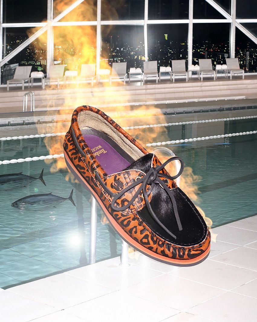 ティンバーランドがワコマリアと初コラボ。傑作ボートシューズがセクシーなレオパード姿に！ - 3枚目の画像