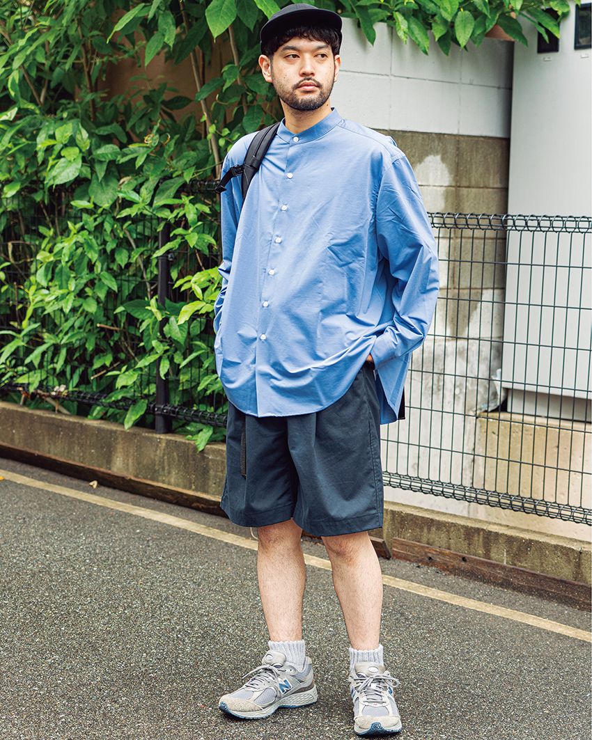 大人のショーツスタイルは「膝を出すなら肘隠す」が正解。長袖シャツで実践した10名 - 5枚目の画像