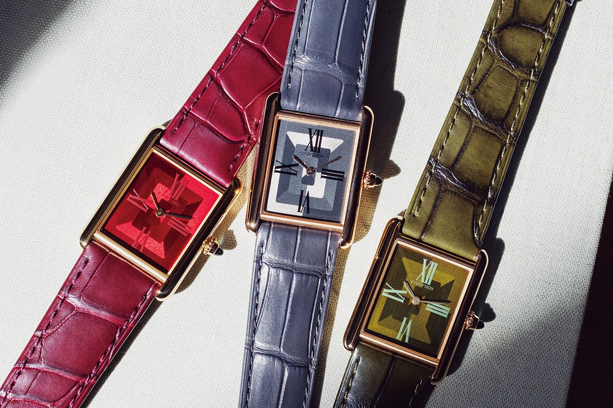 カルティエ「タンク」がアートな顔付きに。日本限定色も含め、奥行き