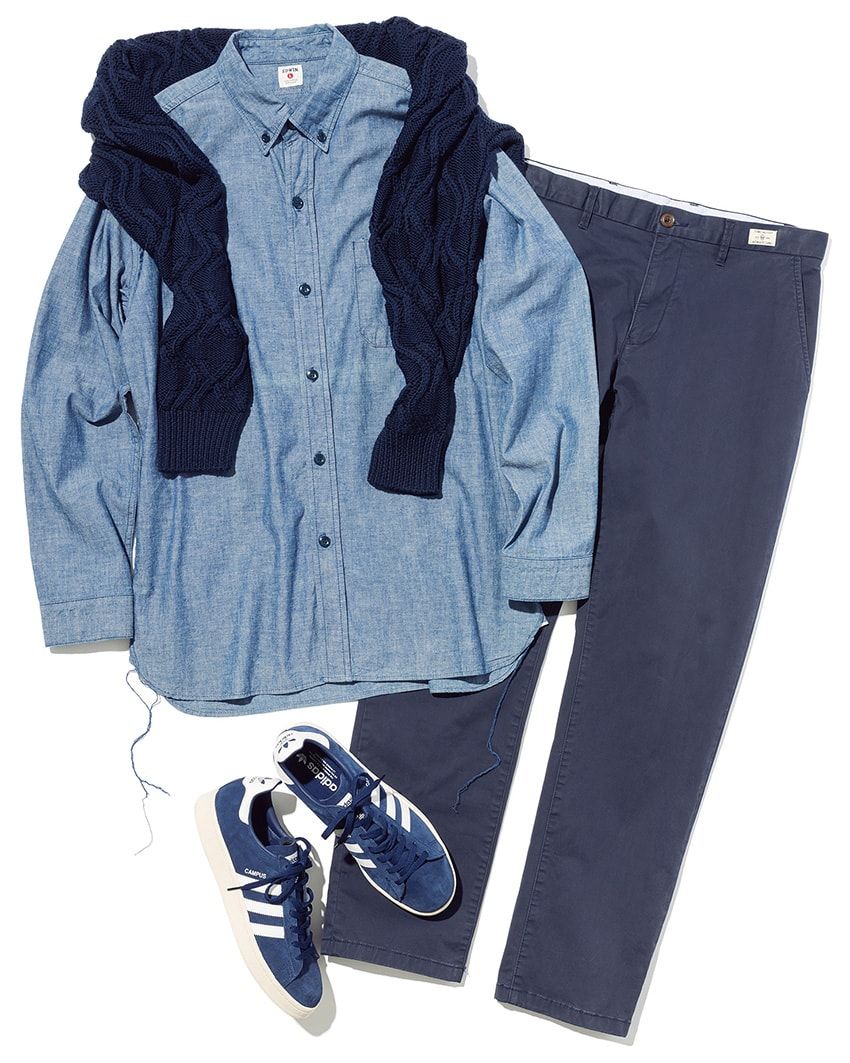 ネイビーを味方につけた大人コーデ。ワントーンもしくは茶系とのコンビでまとめよう - 4枚目の画像