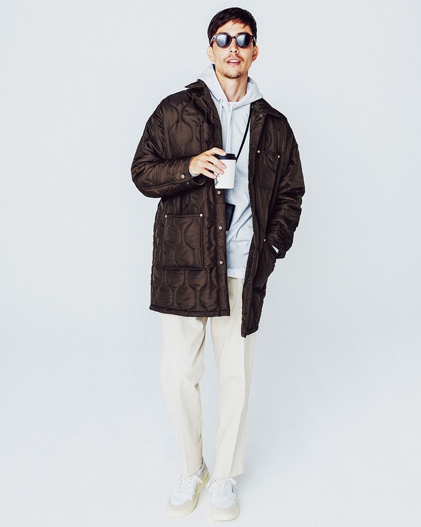トレンド急浮上中の「キルティングコート」を着こなす、レイヤード＆色合わせテクニック - 2枚目の画像