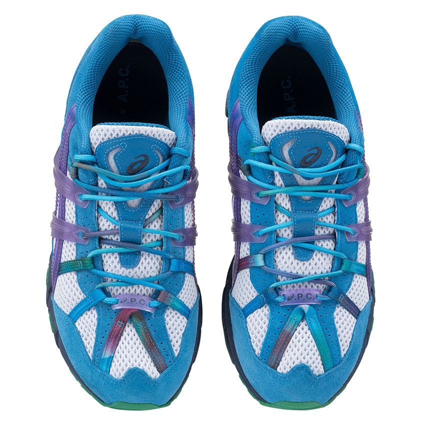「A.P.C. / ASICS」初コラボ。スパイラルマークになった“A”がアイコンで3色展開、靴紐はタイダイ！ - 5枚目の画像