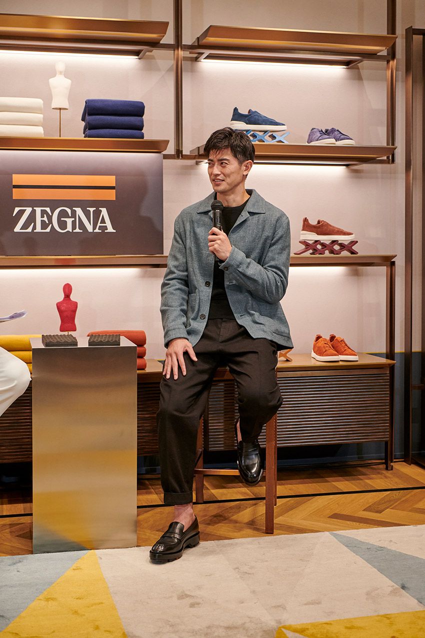 サッカー日本代表・谷口彰悟が「ゼニア」でトークショー。服装で大切にしているのはバランス感 - 1枚目の画像