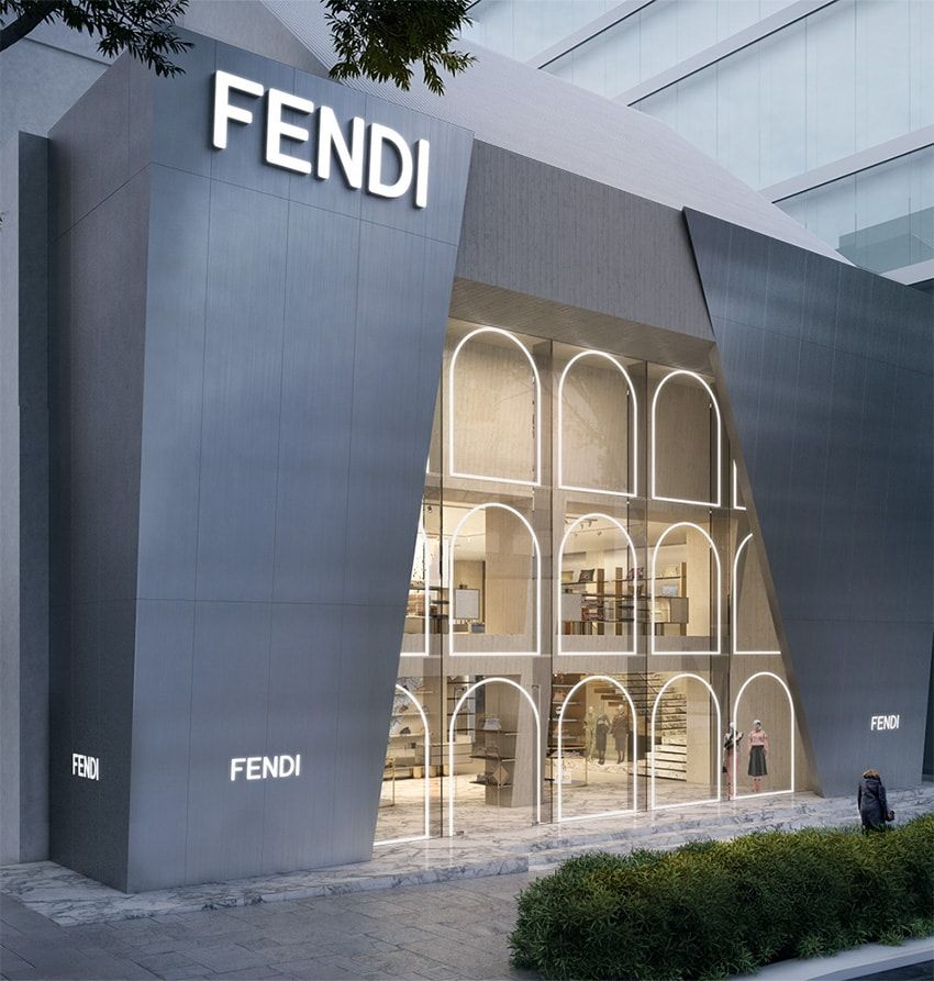 「フェンディ」表参道店が移転オープン。モダンなローマ古典建築がTOKYOに！ - 1枚目の画像