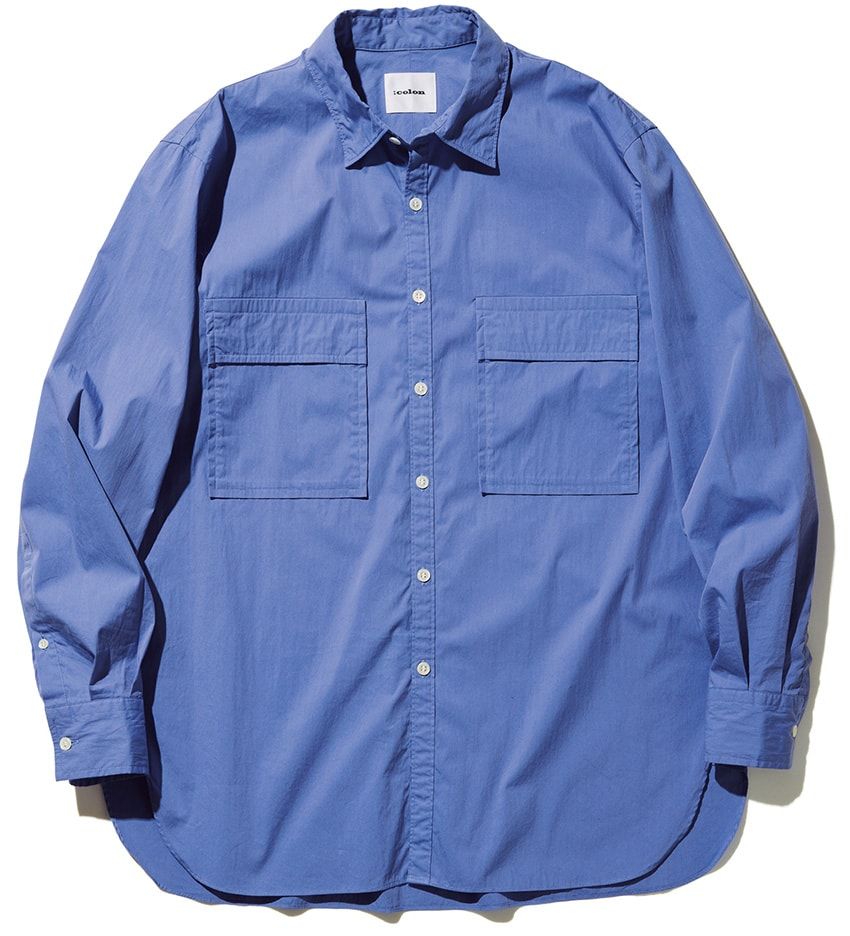 カジュアルシャツをON＆OFF着回し！コツは上質感＆ニュアンスブルーにあり - 2枚目の画像