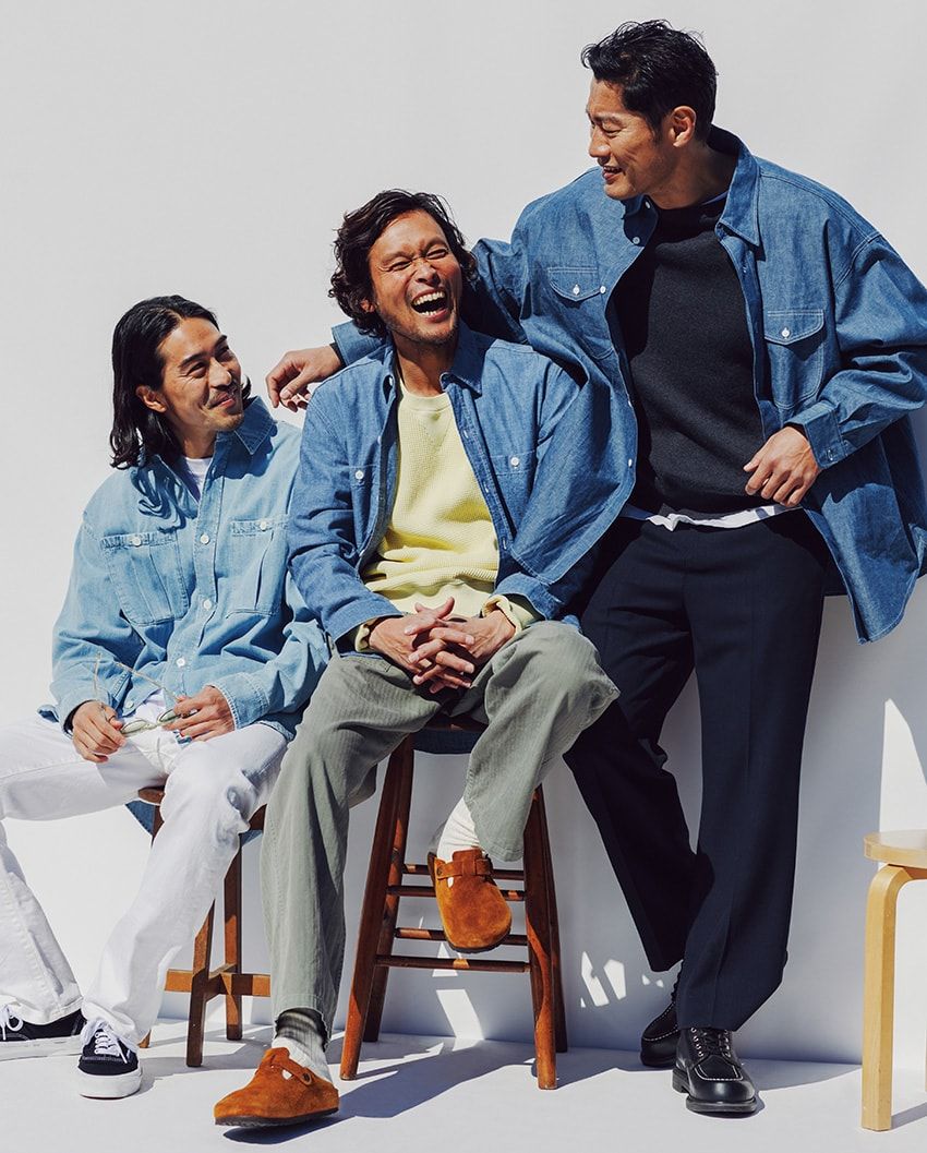 リー、ケンゾー、エドウィン。ダンガリー＆シャンブレーシャツの爽やかスタイル3例 - 3枚目の画像