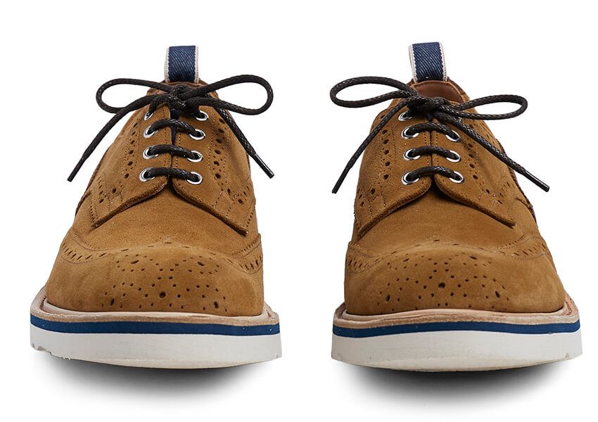 “赤耳”付きトリッカーズは「デンハム」別注！ インディゴのストライプソールもアクセントに - 3枚目の画像