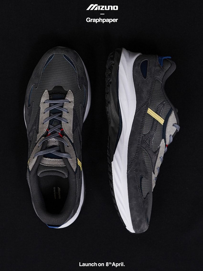 「これ、ミズノ？」と思わせるモダンなスニーカーはグラフペーパー別注。人とかぶりたくない派に！ - 3枚目の画像