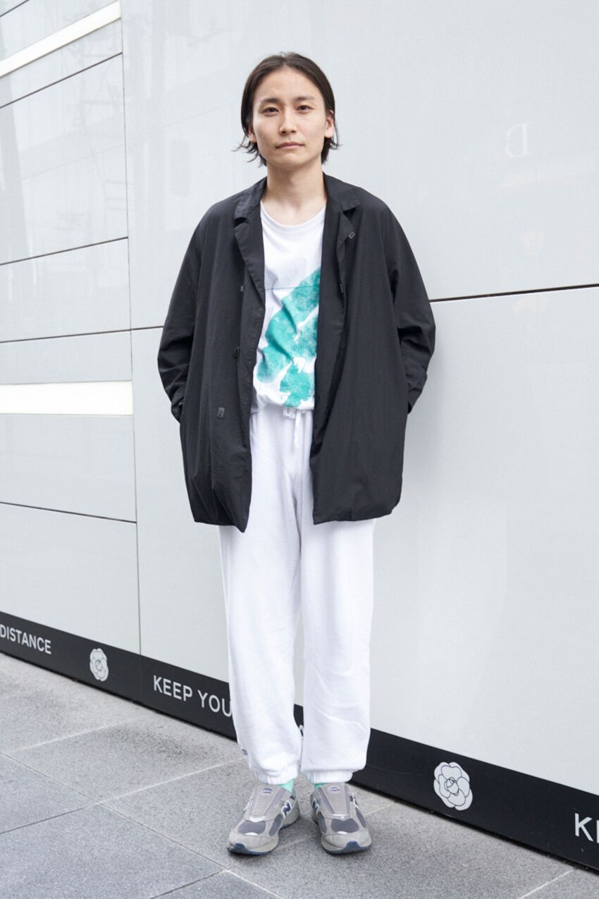 スウェットパンツをユルく、ラクに。GW参考にしたい8人のコーデ術をスナップで - 7枚目の画像