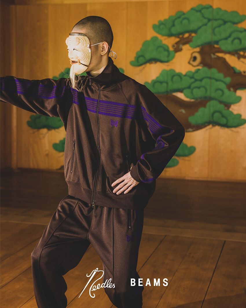 「ニードルズ」の人気ジャージーをビームスが大胆アレンジ。ライン使いが縦から横へ！ - 3枚目の画像