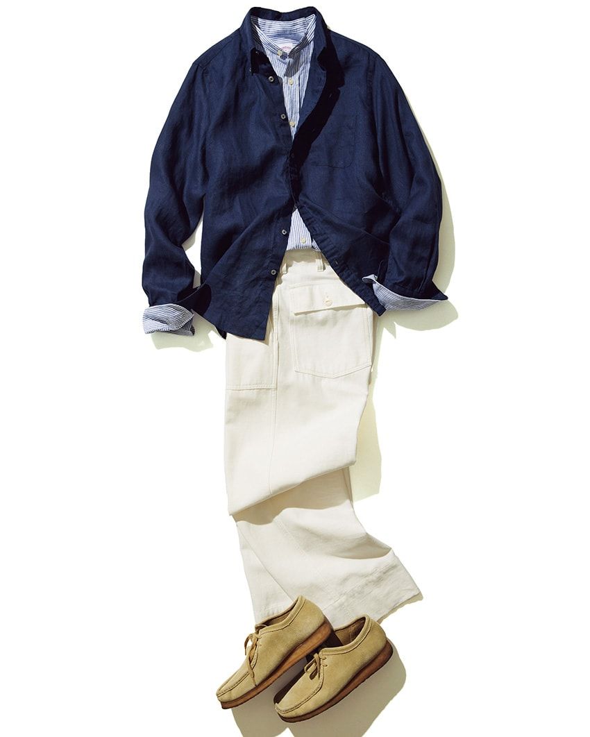 デニム並の包容力！ 着こなしの幅が広がる“ブルーシャツ”のレイヤード術を伝授 - 1枚目の画像