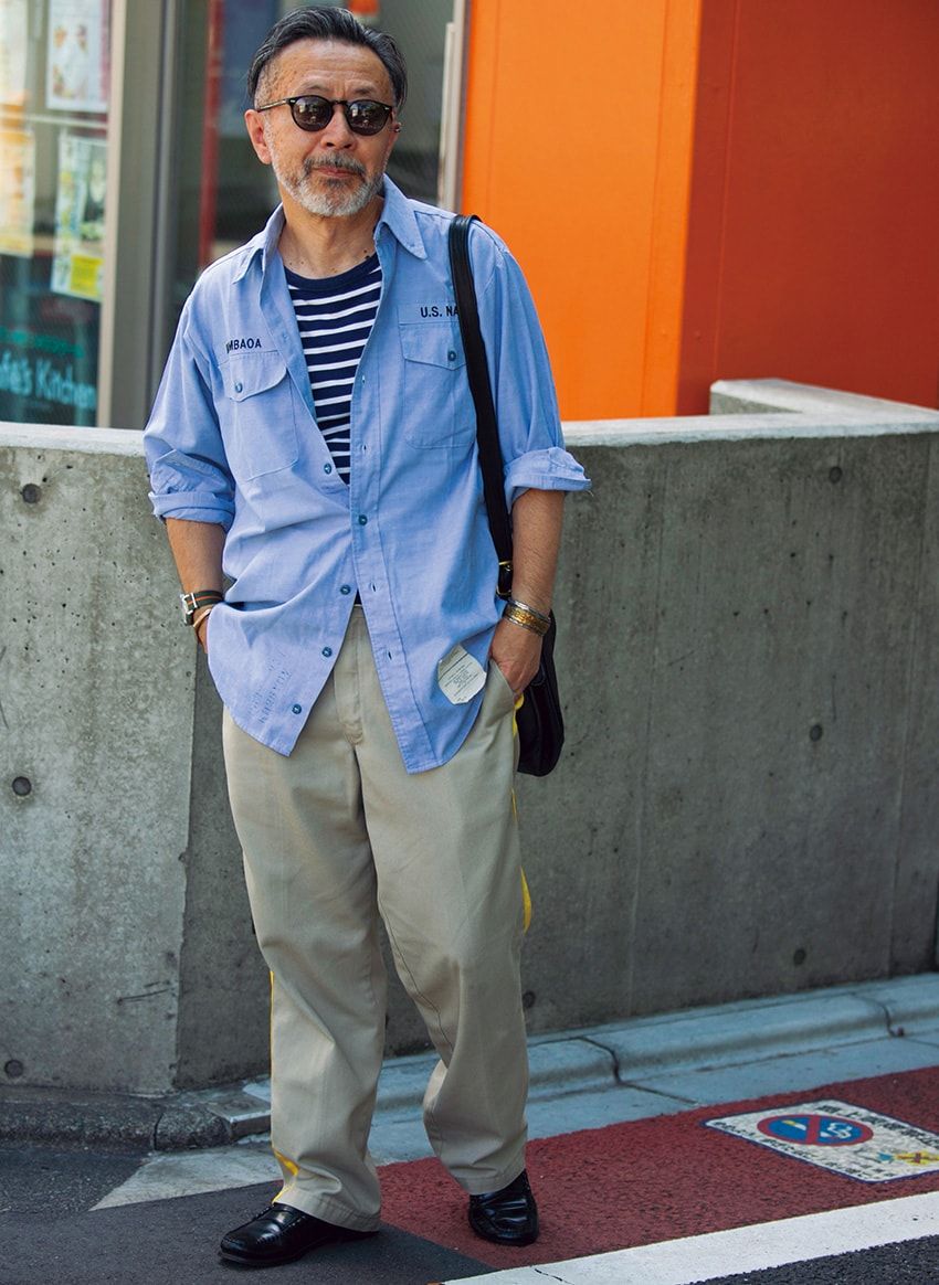 春〜夏の“青シャツ”スタイル7例。大人カジュアルの達人たちのスナップを厳選！ - 2枚目の画像