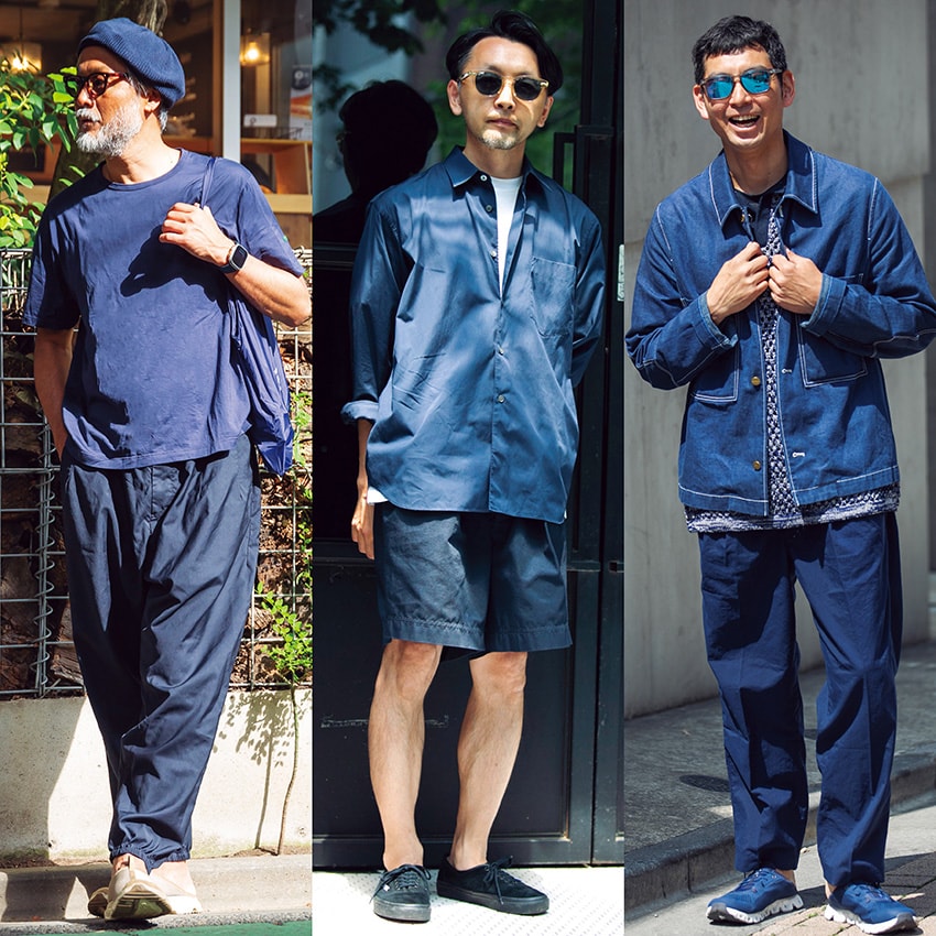 個性が際立つ“オールネイビー”スタイル6例。清潔感と抜け感を両立した