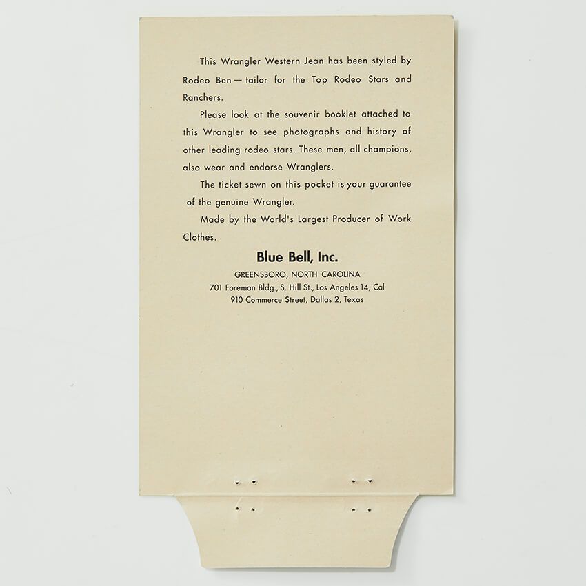 “世界初デザイナーズジーンズ”も忠実に再現。ラングラーの伝説的プロダクトが2型同時リリース！ - 18枚目の画像