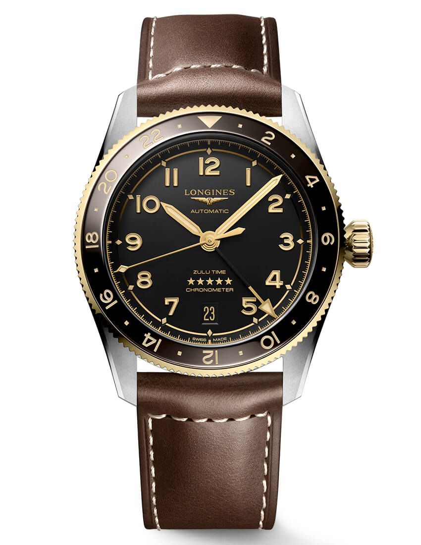 「ロンジン」の人気GMTに39mm径が登場！ 渋いカラーリングにも注目 - 1枚目の画像