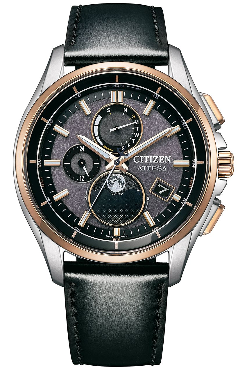 アナログ式光発電腕時計で世界初！「シチズン アテッサ」の新作はムーンフェイズに月齢を自動表示 - 1枚目の画像