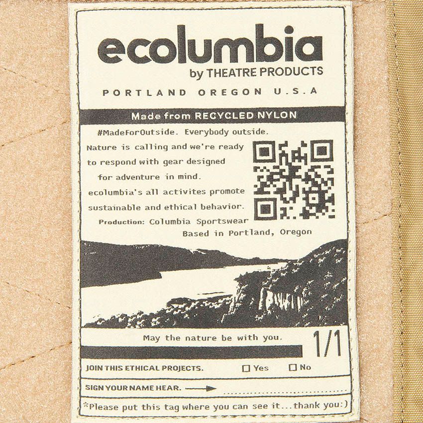 え⁉︎ コロンビアの「エコロンビア」⁉︎ シアタープロダクツとのコラボバッグが秀逸だ - 9枚目の画像