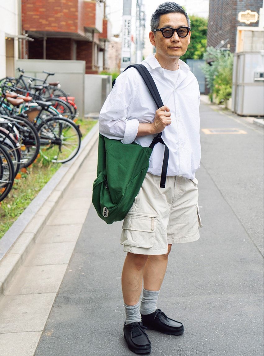 大人見えする“カーゴショーツ”スタイル2例。適度なボリューム感が着こなしのポイント！ - 2枚目の画像