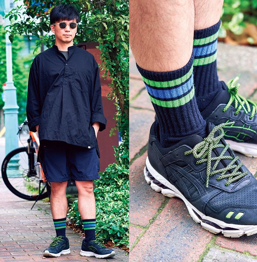 ファミマのソックス強し！短パンに「色・柄ソックス」で華やぎを加えた街角の洒落者6人 - 1枚目の画像