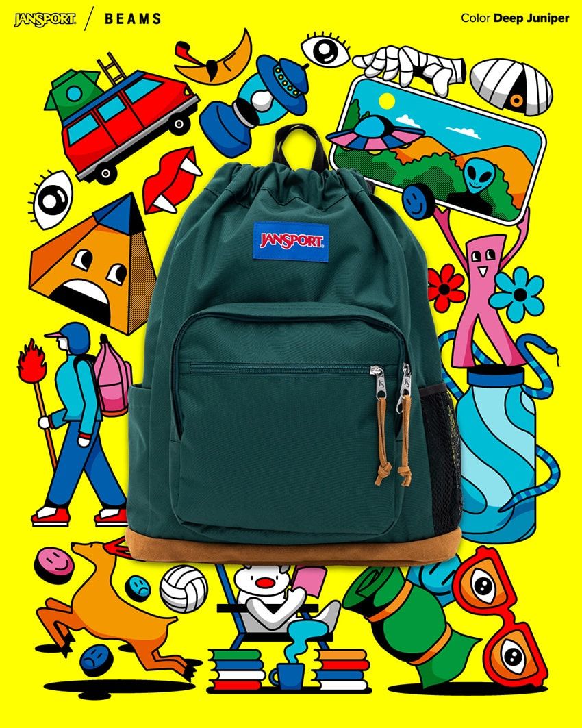 「ビームス」コラボであの名作バッグがナップサック仕様に。タグには旧ロゴカラーを採用！ - 4枚目の画像