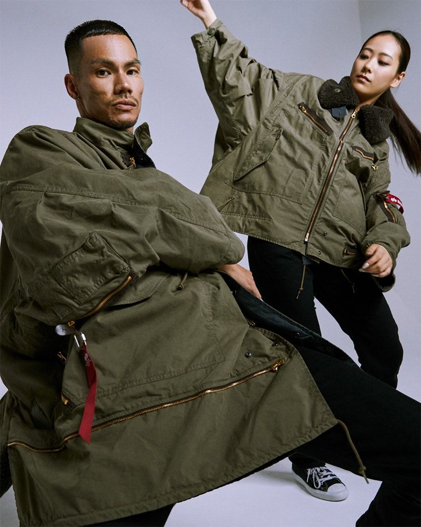 表裏＆逆さまでも着られるミリタリーアウター。名門アルファの傑作が「ビューティフルピープル」によって4変化 - 2枚目の画像