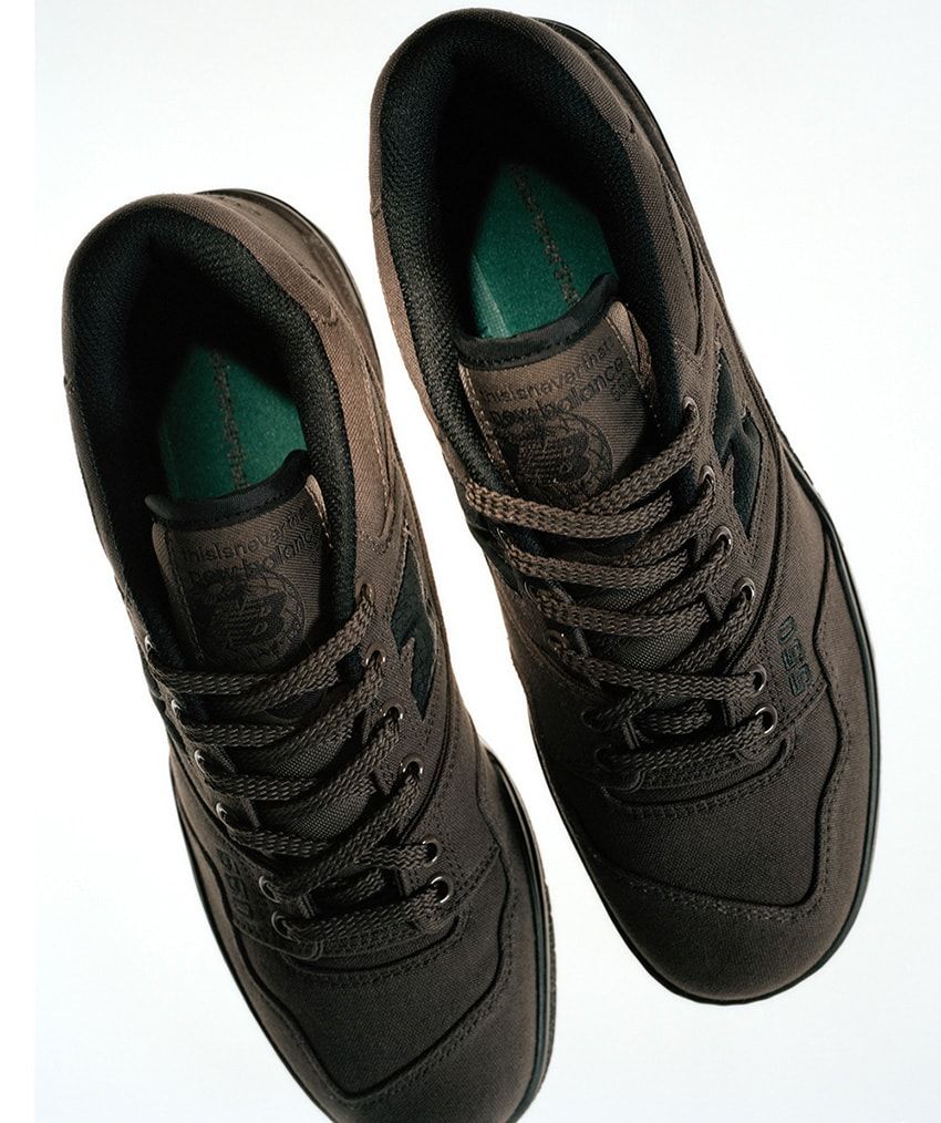 ヴィンテージ風のニューバランス「550」。最新コラボ作は“ひび割れしたNロゴ“がポイント！ - 3枚目の画像