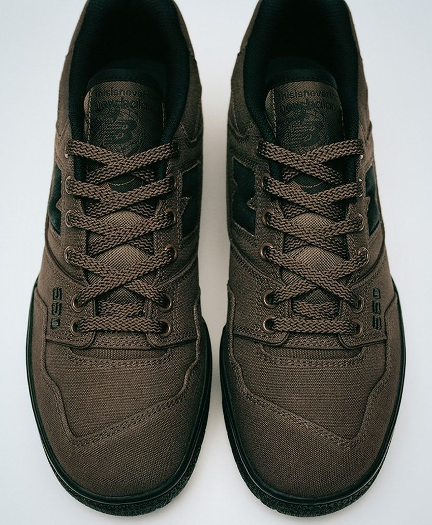 ヴィンテージ風のニューバランス「550」。最新コラボ作は“ひび割れしたNロゴ“がポイント！ - 4枚目の画像