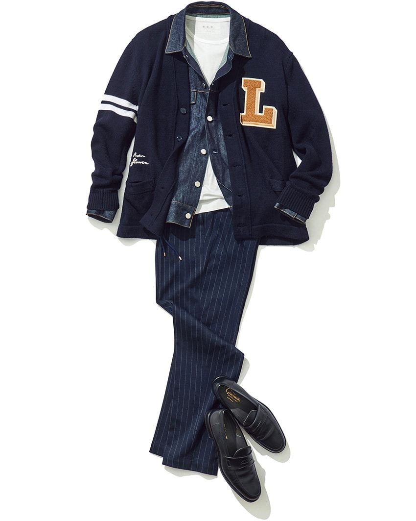 【気温別】晩夏から晩秋までスタイリング！“青カーディガン”の着こなしガイド - 6枚目の画像